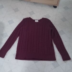 St. John's Bay Rich Maroon Crew Neck Sweater